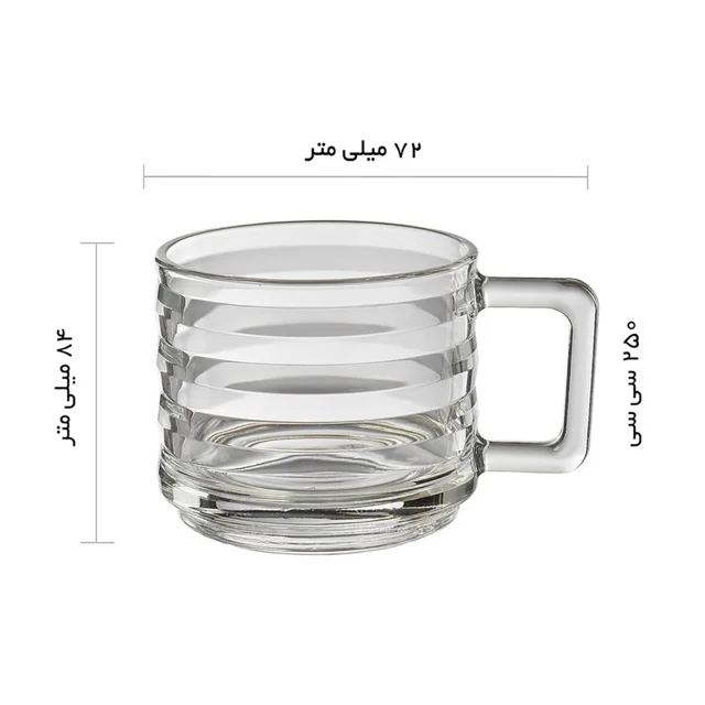 لیوان پاشاباغچه مدل Bricks کد 55833 بسته شش عددی 102059739