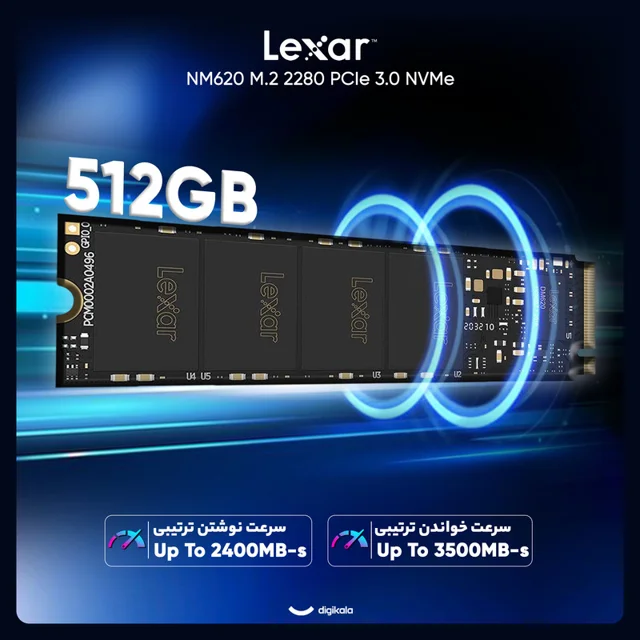 اس اس دی اینترنال PCIe Gen3 x4 لکسار مدل NM620 ظرفیت 512 گیگابایت 102604533