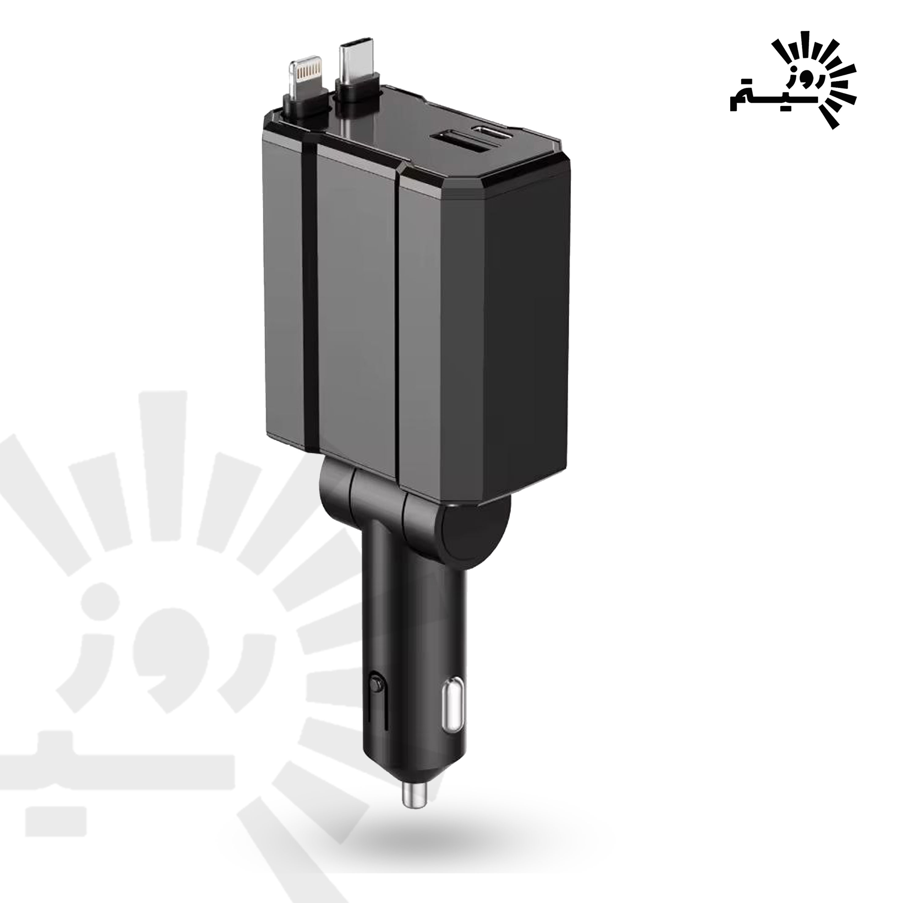 شارژر فندکی 4 کاره فست شارژ 66 واتی مدل B1